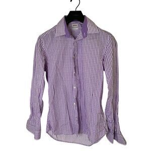 KENZO Slim fit button down shirt purple men's size 39 15 1/4